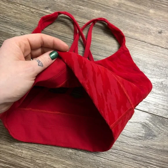 Lululemon Lunar New Year Energy Longline Bra *Medium Support (Dark Red) Size 4 - Picture 4 of 5